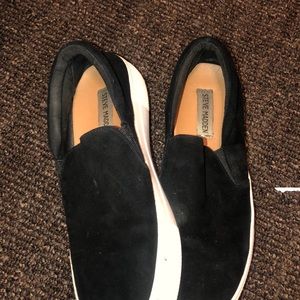 black velvet steve madden slip ons